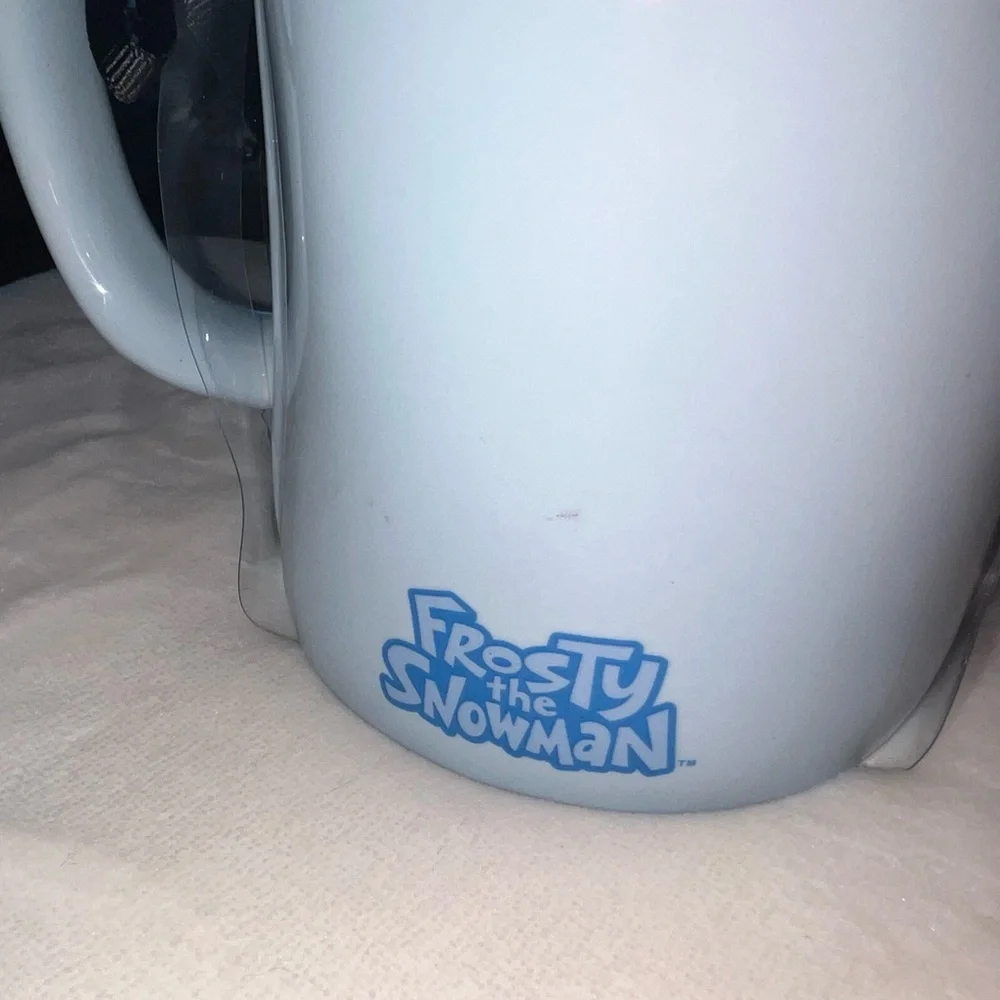 Rae Dunn JOLLY HAPPY FUN Frosty the Snowman Mug‎ w/ Lid NWT